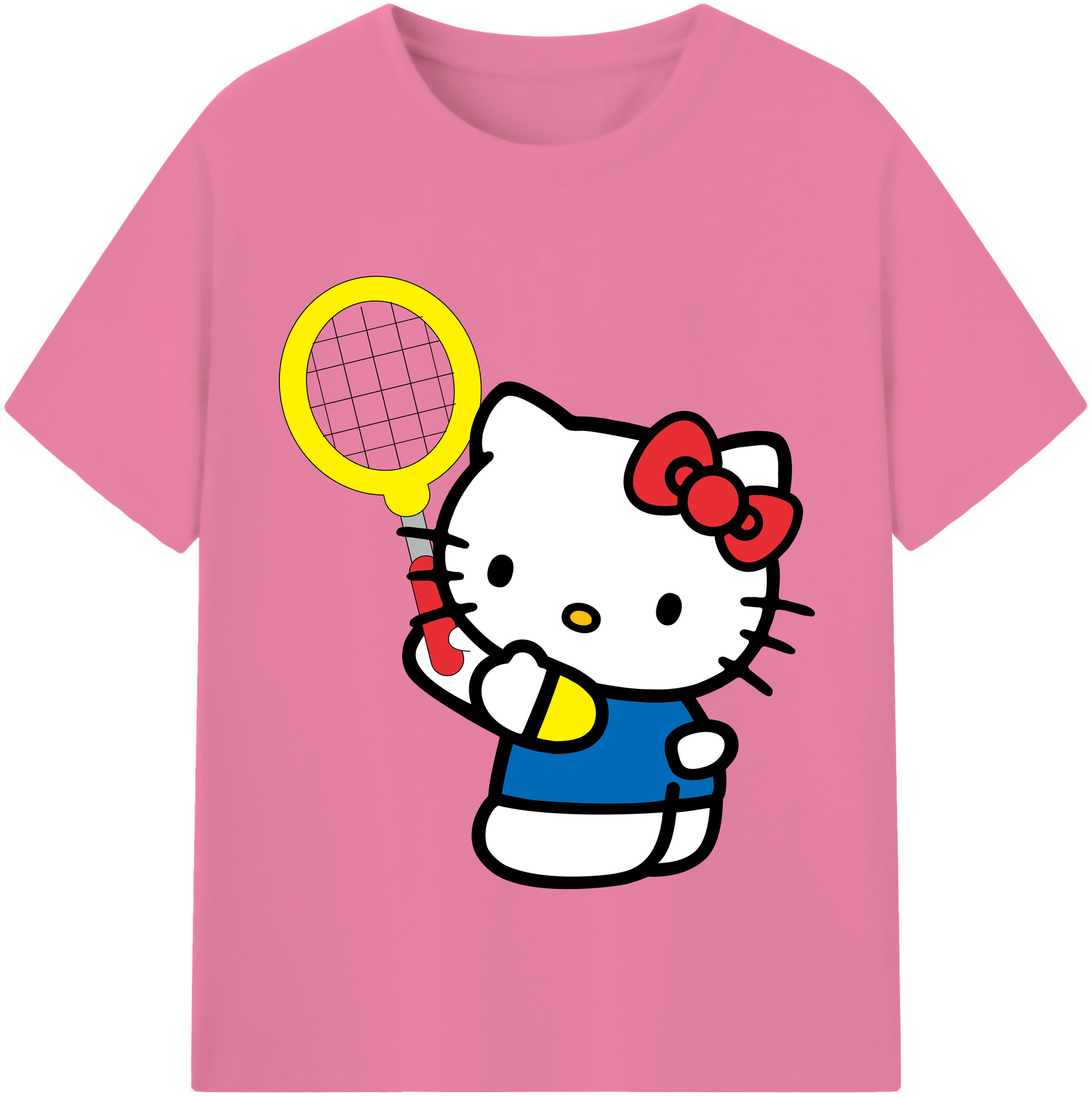 （画像用） Hello Kitty ハローキティ 綿100％半袖Tシャツ（フロントプリント）